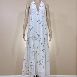 🌱 H&M Halter Flowing Floor Length Maxi Dress